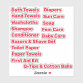 Gezinswissel dat vinylStickers organiseert Sticker (Vel)