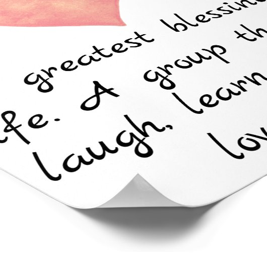 Gezinswoordkunst Poster (Hoek)