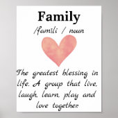 Gezinswoordkunst Poster (Voorkant)