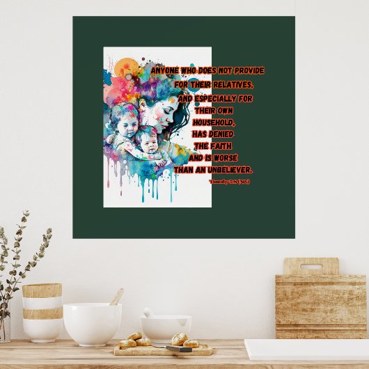 Gezinszorg: een fundamentele geloofsakte poster (Keuken)