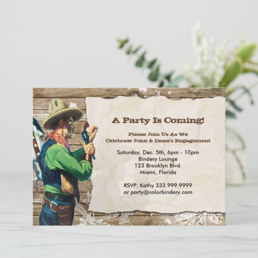 Gezocht 7 x 5 inch Evenement Invitation V2 Kaart (Staand voorkant)