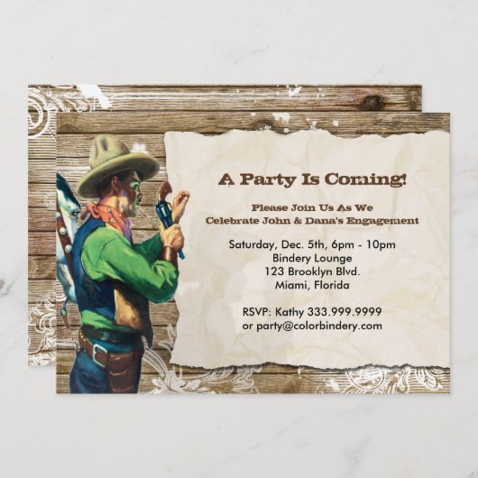 Gezocht 7 x 5 inch Evenement Invitation V2 Kaart (Voorkant / Achterkant)