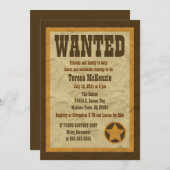 Gezocht Baby shower-uitnodiging Kaart (Voorkant / Achterkant)