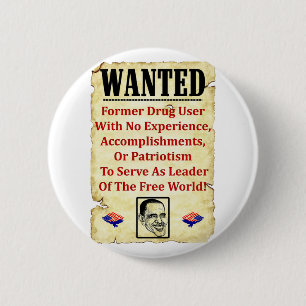 Gezocht: Barack Obama! Ronde Button 5,7 Cm