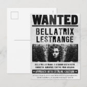 Gezocht: Bellatrix Lestrange Briefkaart (Voorkant / Achterkant)