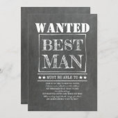 Gezocht Beste man Groomsman Funny Voorstel (Voorkant / Achterkant)