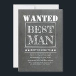 Gezocht Beste man Groomsman Funny Voorstel<br><div class="desc">Fun "zal je mijn beste man zijn".</div>