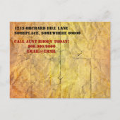 Gezocht Bewaar de datum Verouderd papier briefkaar Aankondigingskaart (Achterkant)