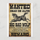 Gezocht: Big Bad Wolf Briefkaart (Voorkant)