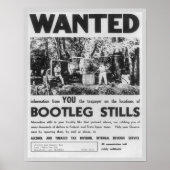 Gezocht: Bootleg Stills, 1949. Vintage Poster (Voorkant)