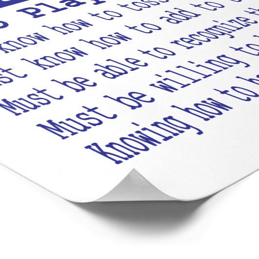 Gezocht Bunco Poster van Spelers (Hoek)