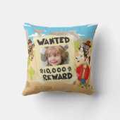 Gezocht Cowboy met foto en naam, kleine jongen Kussen (Achterkant)