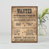 Gezocht Cowboy Poster Uitnodiging voor Westerne Pa (Staand voorkant)
