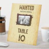 GEZOCHT 🤠 Cowboy Trouwtafelnummers Reclamebord Met Voetstuk (Insitu)