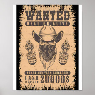 Gezocht dead of Alive vintage poster