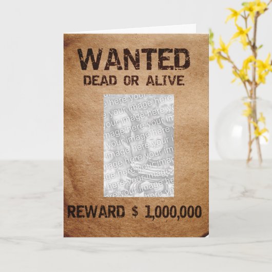 Gezocht dode of levende foto Lijst Kaart (Gele Bloem)