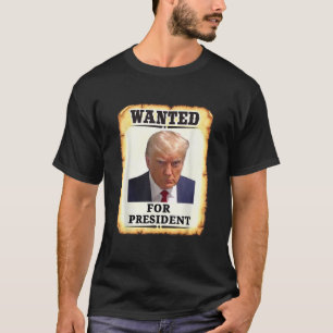 Gezocht Donald Trump voor President 2024 USA Flag T-shirt