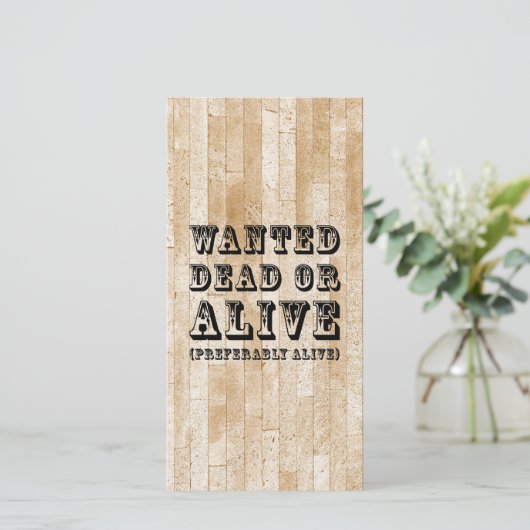 Gezocht dood of levend (Staand voorkant)