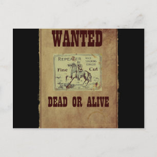 Gezocht dood of levend briefkaart
