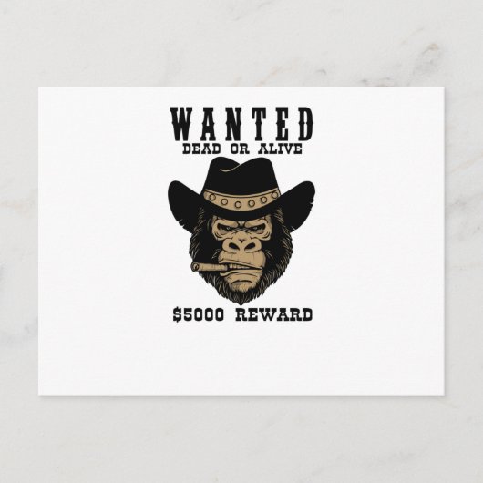 Gezocht dood of levend briefkaart (Voorkant)