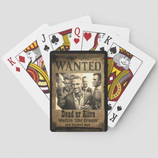Gezocht: Dood of Levend - Keepsake Bachelor Party Pokerkaarten (Achterkant)