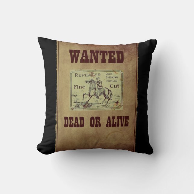 Gezocht dood of levend kussen (Voorkant)