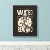 Gezocht: Dood of Levend Maffia Canvasprint Canvas Afdruk (Insitu (Houten vloer))