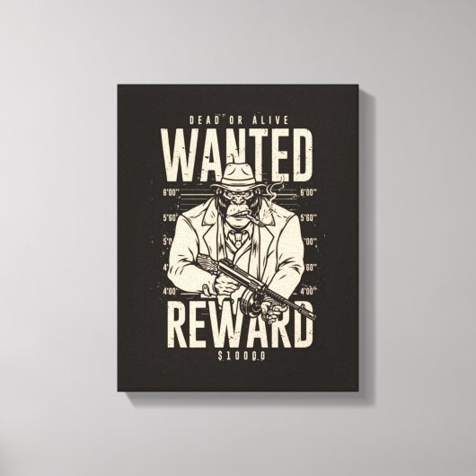 Gezocht: Dood of Levend Maffia Canvasprint Canvas Afdruk (Voorkant)