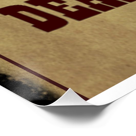 Gezocht dood of levend perfect poster (Hoek)