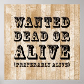 Gezocht dood of levend poster (Voorkant)