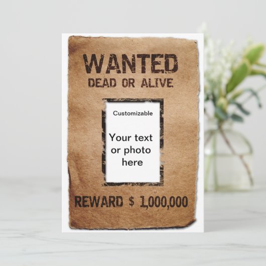 Gezocht dood of levend Poster Kaart (Staand voorkant)