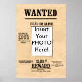 Gezocht dood of levend Poster U kunt woorden pic w (Voorkant)