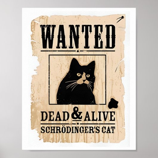 Gezocht dood of levend Poster van Schrodinger (Voorkant)
