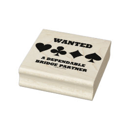 Gezocht een betrouwbare bridgepartner Vierkaartkle Rubberstempel