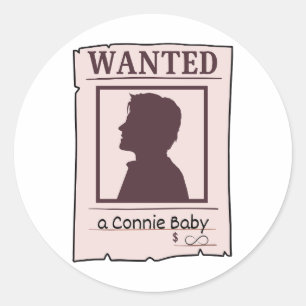 Gezocht: een Connie Bby-posterontwerp Populair Ronde Sticker