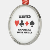 Gezocht een Dependable Partner van de Brug (Kaarte Metalen Ornament (Links)
