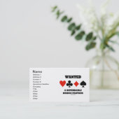 Gezocht een Dependable Partner van de Brug (Kaarte Visitekaartje (Staand voorkant)