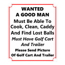 Gezocht een goed Man - Golf Poster