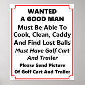 Gezocht een goed Man - Golf Poster (Voorkant)