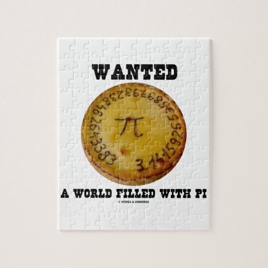Gezocht een wereld gevuld met PI (Pi Pie Wiskunde Legpuzzel (Verticaal)