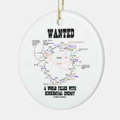 Gezocht een wereld vol met biochemische energie keramisch ornament (Links)