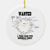 Gezocht een wereld vol met biochemische energie keramisch ornament (Achterkant)