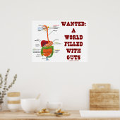 Gezocht: Een wereld vol met darmen (anatomische in Poster (Keuken)