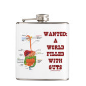 Gezocht een wereld vol met darmen (spijsverterings heupfles (Voorkant)