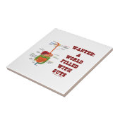 Gezocht een wereld vol met darmen (spijsverterings tegeltje (Zijkant)