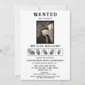 "Gezocht" Foto Verjaardagsfeest Kaart (Voorkant)