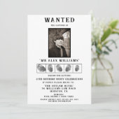 "Gezocht" Foto Verjaardagsfeest Kaart (Staand voorkant)