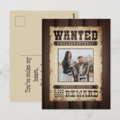 Gezocht Geheel Western Poster Valentijnse Briefkaart (Voorkant / Achterkant)