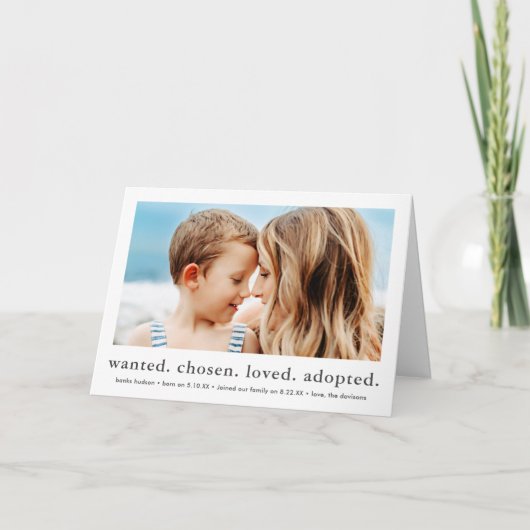 Gezocht gekozen geliefden Minimale fotogoedkeuring Aankondiging (Voorkant)