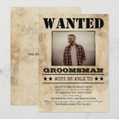 Gezocht getuige van de bruidegom Grappige foto-uit (Voorkant / Achterkant)